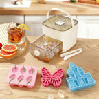 2-in-1 Large Capacity Ice Mold & Storage Bin Set 🧊(More fun and better than it looks on video✨)