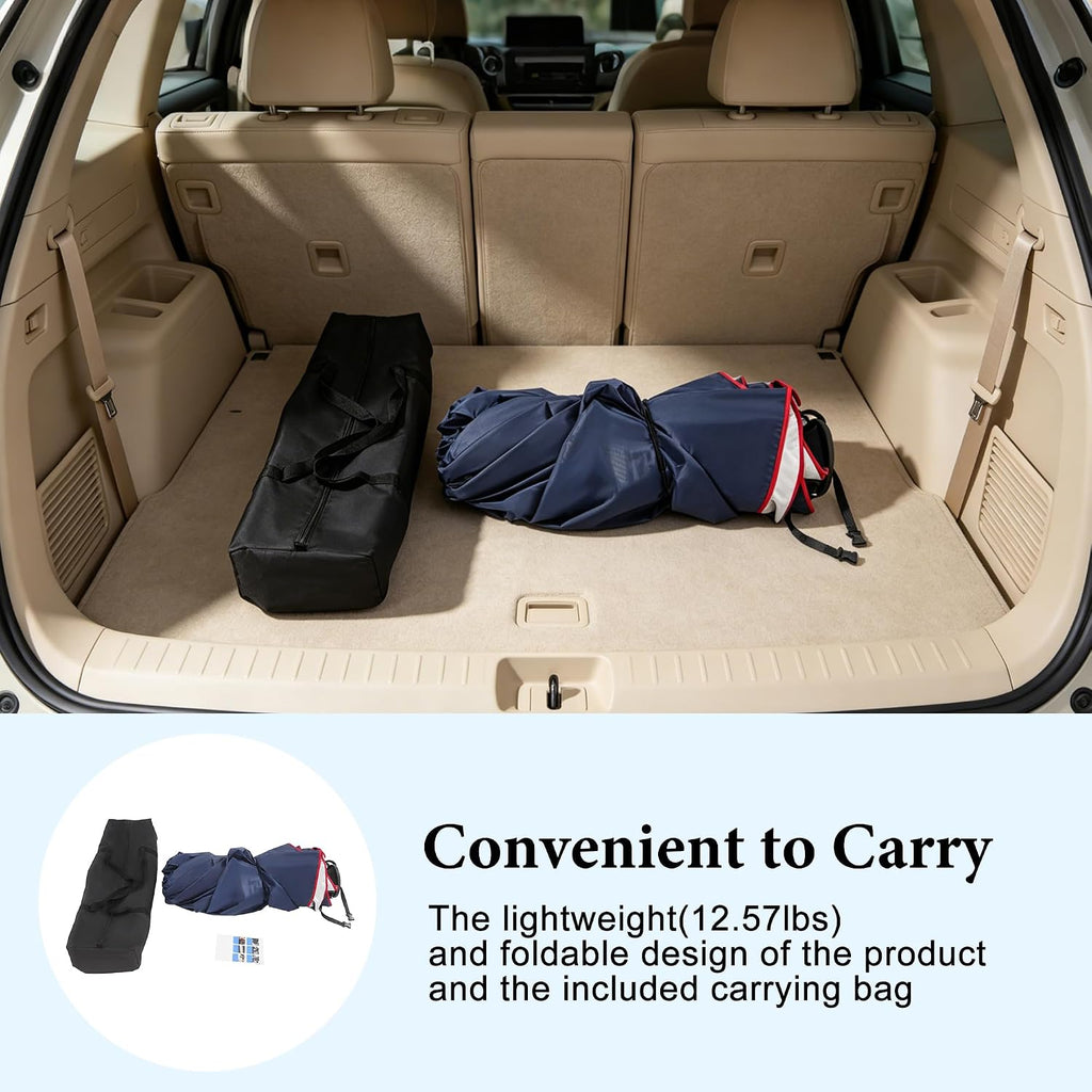 Semi Automatic Car Umbrella for Roof, Foldable Protection Carport with Bracket, Universal Suction Cup car Covers