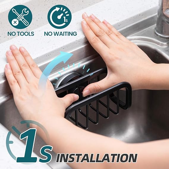Sink sponge holder suction cup