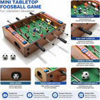 Foosball Table, Wooden Tabletop Soccer Game Set