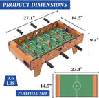 Foosball Table, Wooden Tabletop Soccer Game Set