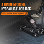 4 Ton Low Profile Steel Racing Floor Jack Lift Up To 21"