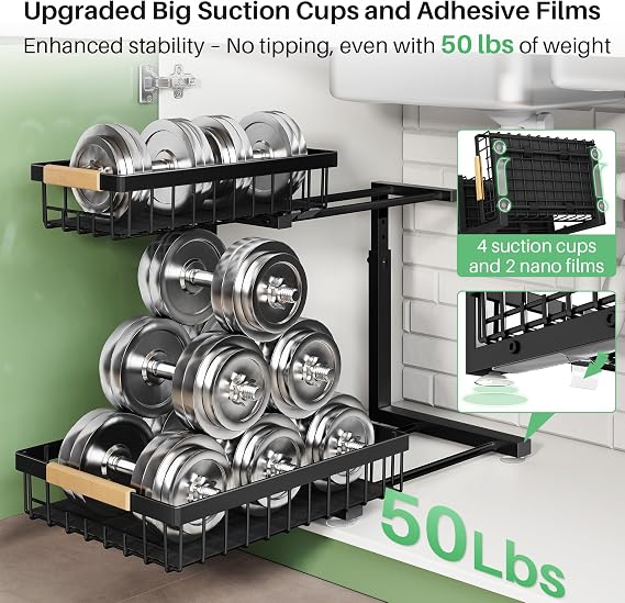 Under Sink Organizer, 2 Tier Under the Sink Storage