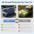 Semi Automatic Car Umbrella for Roof, Foldable Protection Carport with Bracket, Universal Suction Cup car Covers