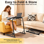Upgraded Folding TV Tray Table, Sturdy Couch & Dinner Laptop Table