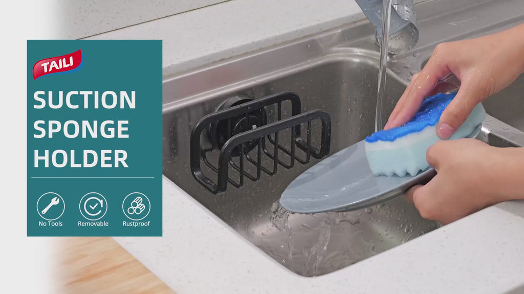 Sink sponge holder suction cup